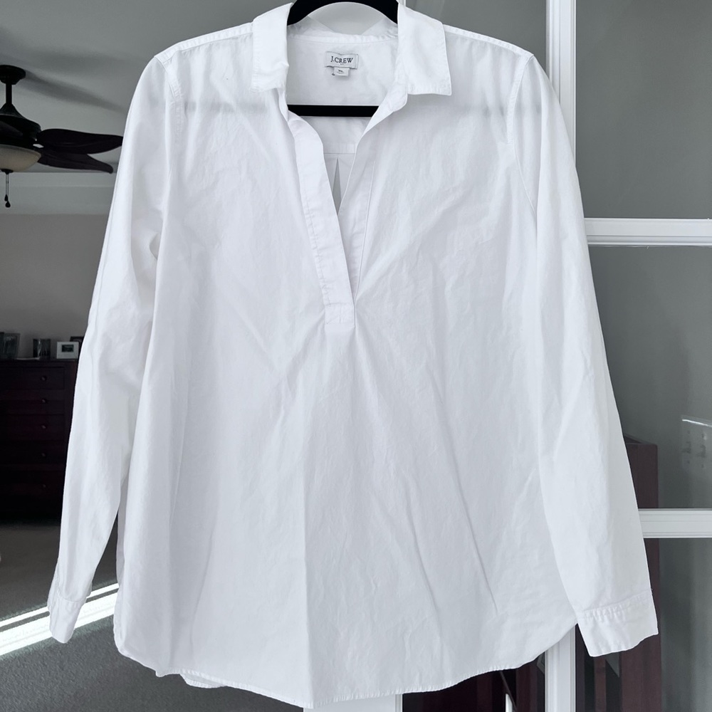 J crew white cotton shirt